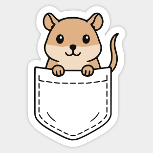 Funny Pet Gerbil Pocket Pal Cute Gerbil Rodent Animal Art Sticker